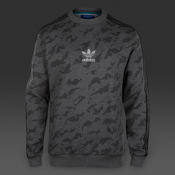 Adidas Originals Training Crew Top Dark Grey Heather for Men